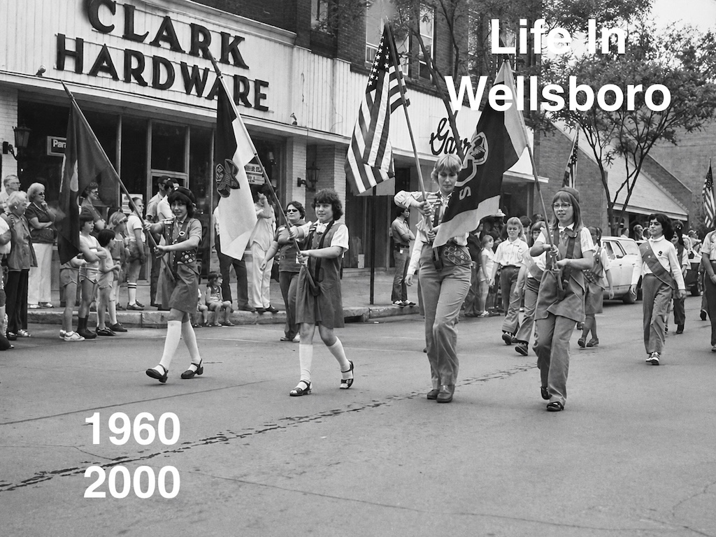 Draft cover photograph for Life in Wellsboro 1960–2000